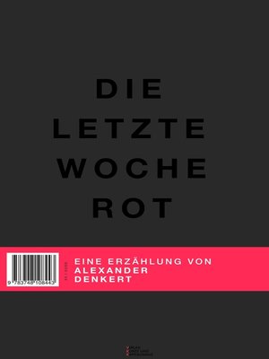 cover image of Die letzte Woche Rot